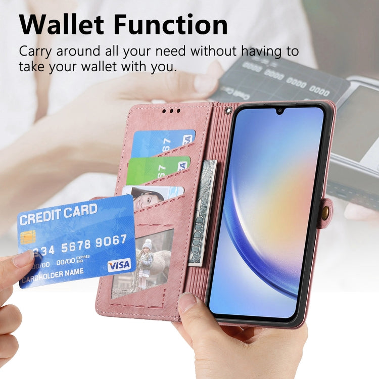 Geometric Zipper Wallet Side Buckle Leather Phone Case, For Samsung Galaxy A54 5G, For Samsung Galaxy S23 Ultra 5G, For Samsung Galaxy S23+ 5G, For Samsung Galaxy S23 5G
