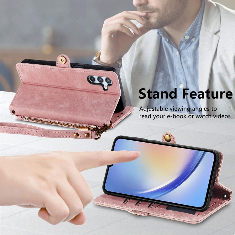 Geometric Zipper Wallet Side Buckle Leather Phone Case, For Samsung Galaxy A54 5G, For Samsung Galaxy S23 Ultra 5G, For Samsung Galaxy S23+ 5G, For Samsung Galaxy S23 5G