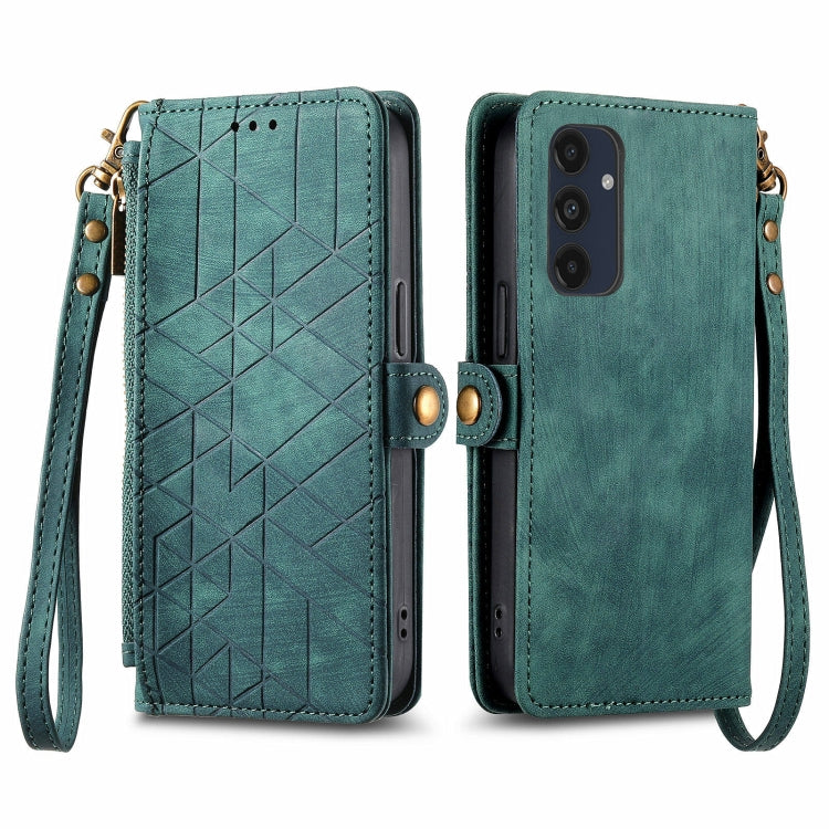 Geometric Zipper Wallet Side Buckle Leather Phone Case, For Samsung Galaxy S25 Ultra 5G, For Samsung Galaxy C55, For Samsung Galaxy M55, For Samsung Galaxy A55 5G