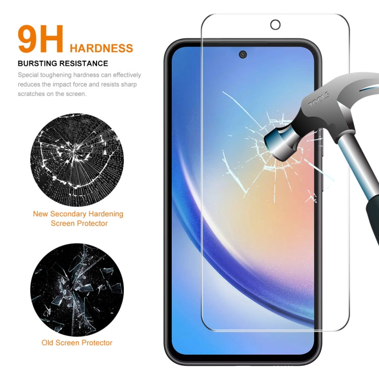 ENKAY 0.26mm 9H 2.5D High Aluminum-silicon Tempered Glass Film, For Samsung Galaxy A55, For Samsung Galaxy M04, For Samsung Galaxy A25 5G, For Samsung Galaxy A35, For Samsung Galaxy S23 FE 5G, For Samsung Galaxy M54 / F54, For Samsung Galaxy A15 4G / 5G