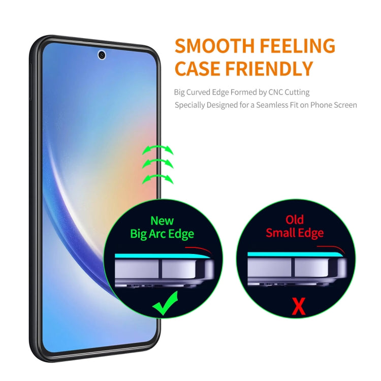 ENKAY 0.26mm 9H 2.5D High Aluminum-silicon Tempered Glass Film, For Samsung Galaxy A55, For Samsung Galaxy M04, For Samsung Galaxy A25 5G, For Samsung Galaxy A35, For Samsung Galaxy S23 FE 5G, For Samsung Galaxy M54 / F54, For Samsung Galaxy A15 4G / 5G