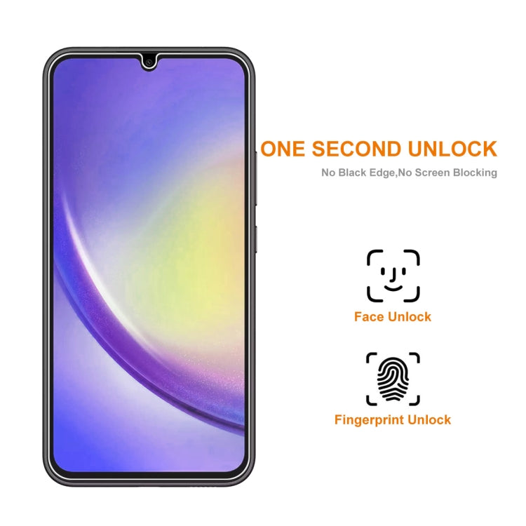 2pcs ENKAY 0.26mm 9H 2.5D High Aluminum-silicon Tempered Glass Film, For Samsung Galaxy M04, For Samsung Galaxy A25 5G, For Samsung Galaxy A35, For Samsung Galaxy A55, For Samsung Galaxy S23 FE, For Samsung Galaxy M54 /F54, For Samsung Galaxy A15 4G / 5G
