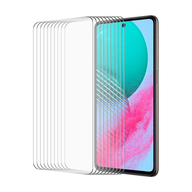 Lot de 10 films de protection en verre trempé ENKAY 0,26 mm 9H 2,5D haute résistance en aluminium et silicone pour Samsung Galaxy A35, A55, M04, A25 5G, S23 FE, M54/F54 et A15 4G/5G
