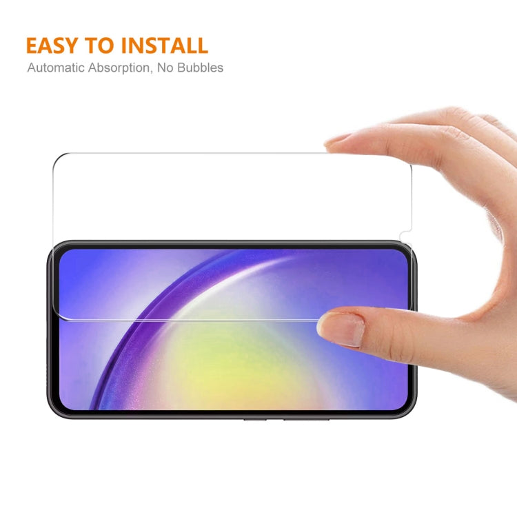 Lot de 10 films de protection en verre trempé ENKAY 0,26 mm 9H 2,5D haute résistance en aluminium et silicone pour Samsung Galaxy A35, A55, M04, A25 5G, S23 FE, M54/F54 et A15 4G/5G