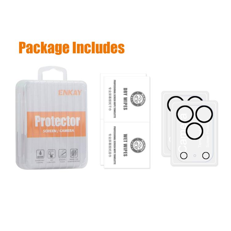 2pcs ENKAY Hat-Prince 9H Rear Camera Lens Tempered Glass Film