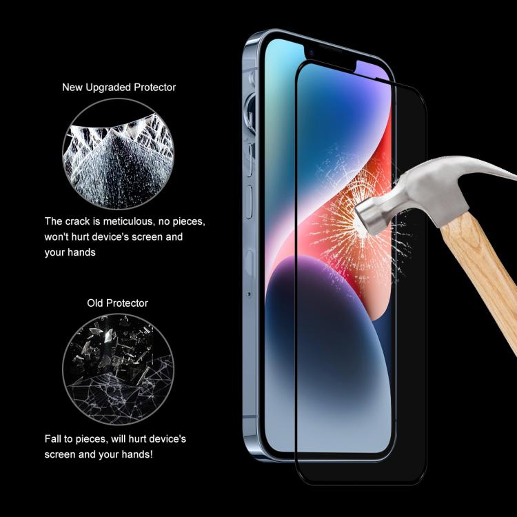 ENKAY Full Glue High Aluminum-silicon Tempered Glass Film, For iPhone 17e / 16e, For iPhone 16 Pro Max, For iPhone 16 Pro, For iPhone 16 Plus, For iPhone 16, For iPhone 15 Pro Max, For iPhone 15 Pro, For iPhone 15 Plus, For iPhone 15