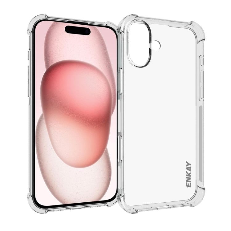 ENKAY Hat-Prince Transparent TPU Shockproof Phone Case, For iPhone 17 Pro Max, For iPhone 17 Pro, For iPhone 17, For iPhone Air, For iPhone 16 Pro Max, For iPhone 16 Pro, For iPhone 16 Plus, For iPhone 16, For iPhone 15 Pro Max, For iPhone 15 Pro      ...