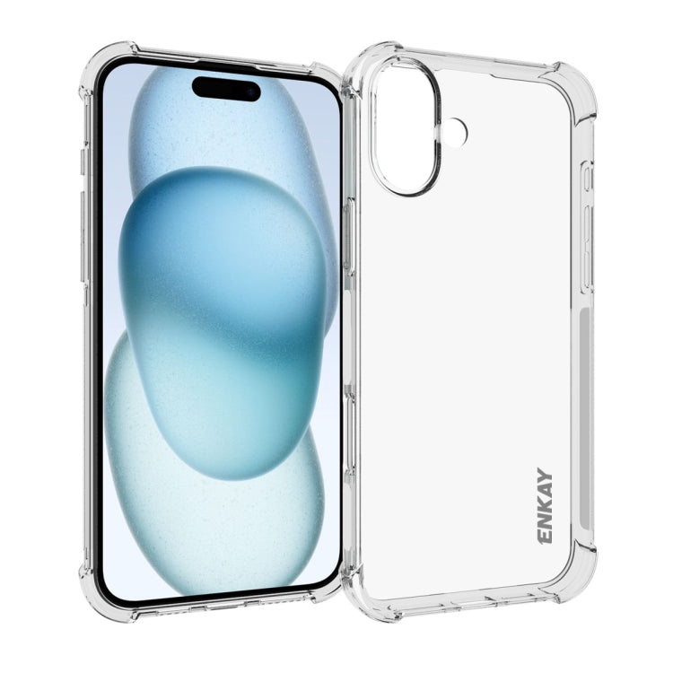 ENKAY Hat-Prince Transparent TPU Shockproof Phone Case, For iPhone 17e / 16e, For iPhone 17 Pro Max, For iPhone 17 Pro, For iPhone 17, For iPhone Air, For iPhone 16 Pro Max, For MagSafe Battery Pack, For iPhone 16 Pro, For iPhone 16 Plus, For iPhone 16...