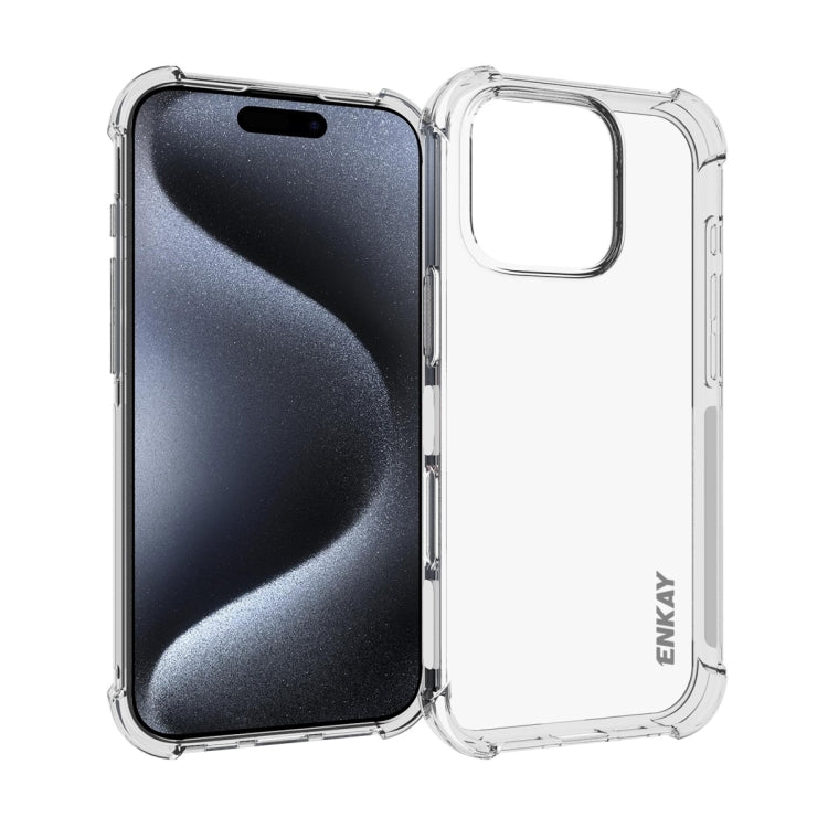 ENKAY Hat-Prince Transparent TPU Shockproof Phone Case, For iPhone 17e / 16e, For iPhone 17 Pro Max, For iPhone 17 Pro, For iPhone 17, For iPhone Air, For iPhone 16 Pro Max, For MagSafe Battery Pack, For iPhone 16 Pro, For iPhone 16 Plus, For iPhone 16...