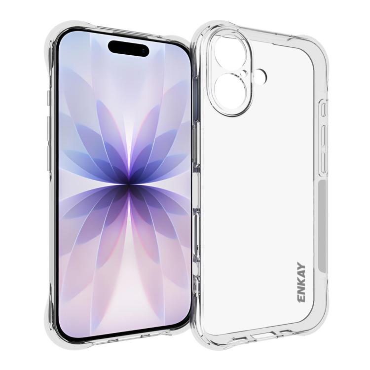 ENKAY Hat-Prince Transparent TPU Shockproof Phone Case, For iPhone 17e / 16e, For iPhone 17 Pro Max, For iPhone 17 Pro, For iPhone 17, For iPhone Air, For iPhone 16 Pro Max, For MagSafe Battery Pack, For iPhone 16 Pro, For iPhone 16 Plus, For iPhone 16...