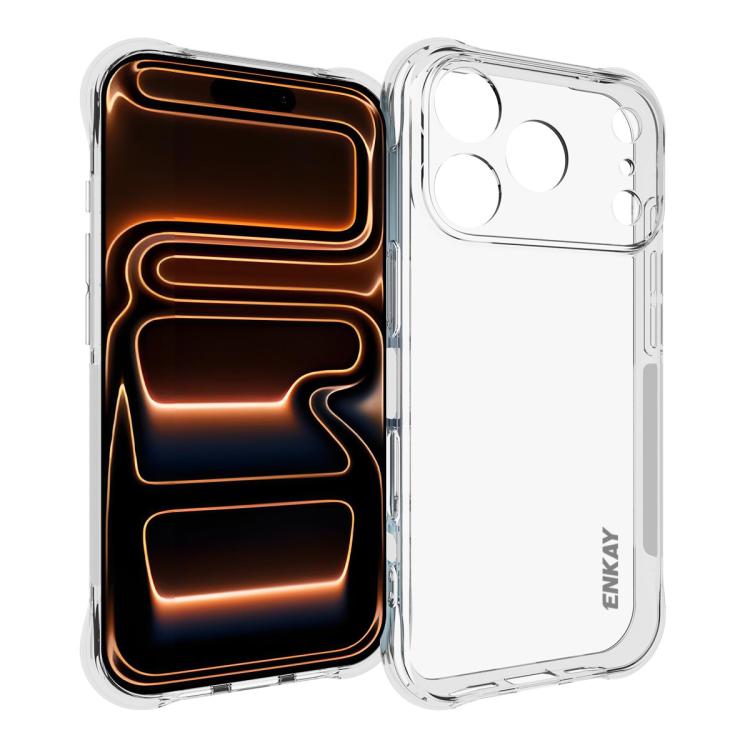 ENKAY Hat-Prince Transparent TPU Shockproof Phone Case, For iPhone 17e / 16e, For iPhone 17 Pro Max, For iPhone 17 Pro, For iPhone 17, For iPhone Air, For iPhone 16 Pro Max, For MagSafe Battery Pack, For iPhone 16 Pro, For iPhone 16 Plus, For iPhone 16...