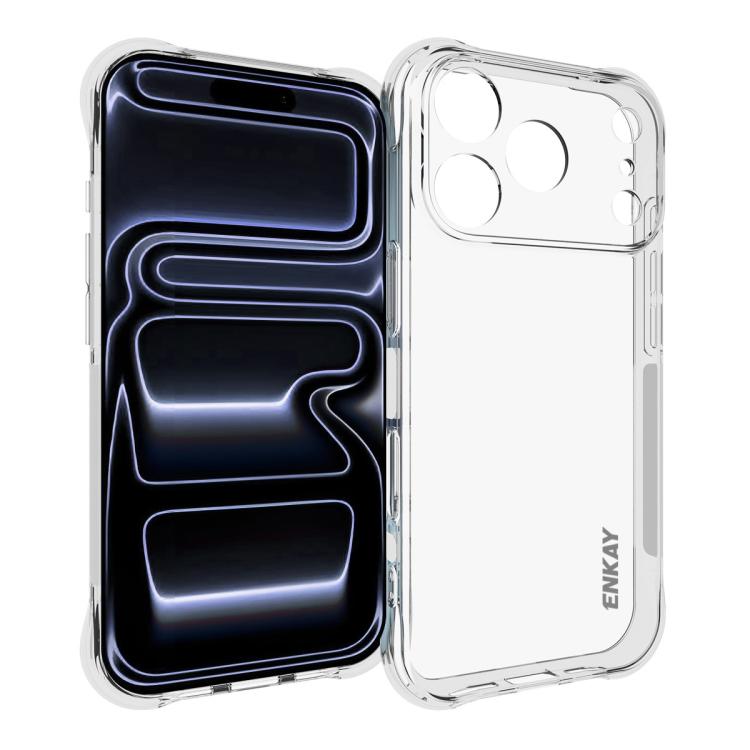 ENKAY Hat-Prince Transparent TPU Shockproof Phone Case, For iPhone 17e / 16e, For iPhone 17 Pro Max, For iPhone 17 Pro, For iPhone 17, For iPhone Air, For iPhone 16 Pro Max, For MagSafe Battery Pack, For iPhone 16 Pro, For iPhone 16 Plus, For iPhone 16...