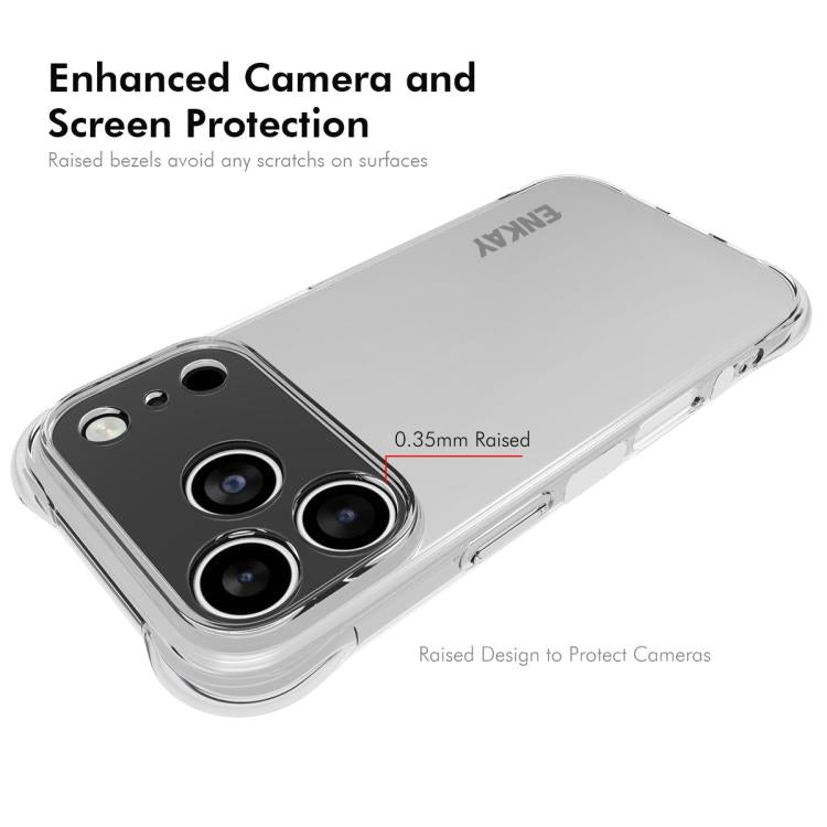 ENKAY Hat-Prince Transparent TPU Shockproof Phone Case, For iPhone 17 Pro Max, For iPhone 17 Pro, For iPhone 17, For iPhone Air, For iPhone 16 Pro Max, For iPhone 16 Pro, For iPhone 16 Plus, For iPhone 16, For iPhone 15 Pro Max, For iPhone 15 Pro      ...