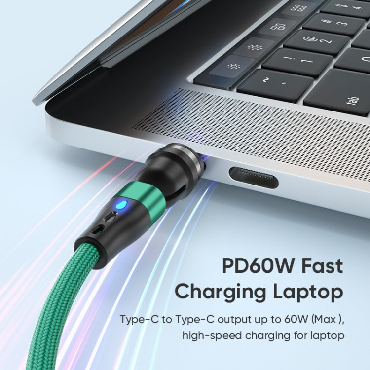 Câble de charge rapide magnétique ENKAY PD60W Type-C vers Type-C / 8 broches, rotation à 540 degrés, 1 m, 2 m