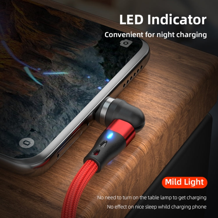 ENKAY 3 in 1 3A USB to Type-C / 8 Pin / Micro USB Magnetic 540 Degrees Rotating Fast Charging Cable, 1m, 2m