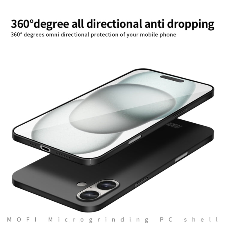 MOFI Frosted PC Ultra-thin Hard Phone Case, For iPhone 16, For iPhone 15 Pro Max, For iPhone 15 Pro, For iPhone 15 Plus