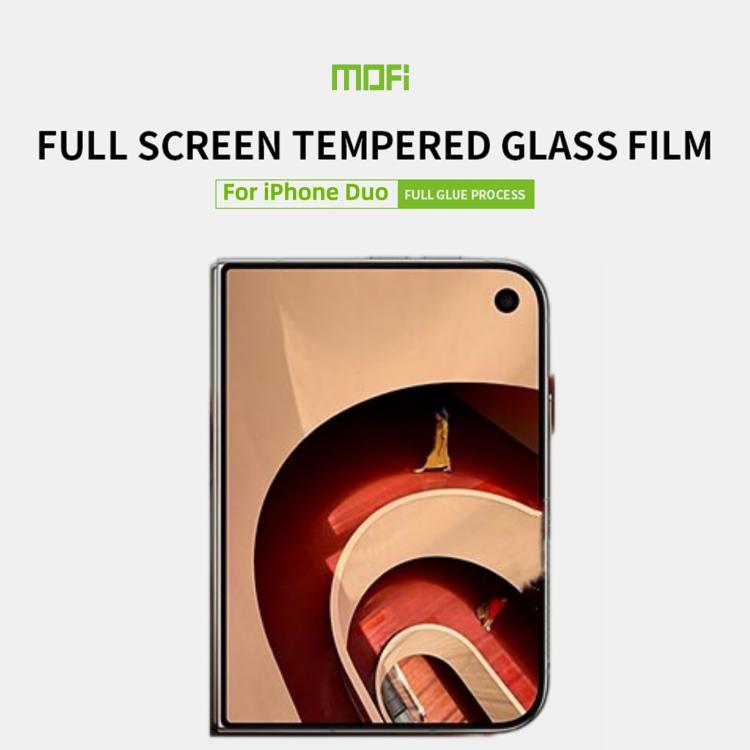 Film en verre trempé plein écran MOFI 9H 2,5D, pour iPhone 16 Pro Max, iPhone 16 Pro, iPhone 16 Plus, iPhone 16, iPhone 16e, iPhone 15 Pro Max, iPhone 15 Pro, iPhone 15 Plus, iPhone 15