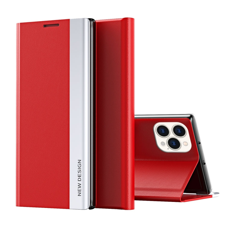 Side Electroplated Adsorption Leather Phone Case, For iPhone 16 Pro, For iPhone 16 Plus, For iPhone 16