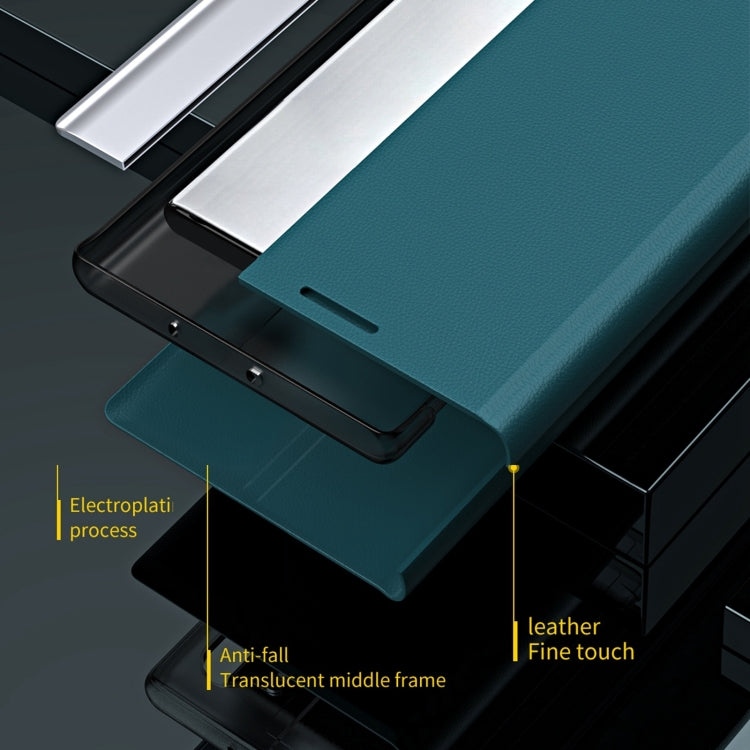 Side Electroplated Adsorption Leather Phone Case, For iPhone 15 Pro Max, For iPhone 15 Pro, For iPhone 15 Plus