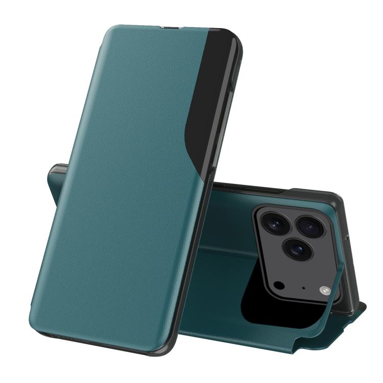 Side Display Flip Leather Phone Case, For iPhone 18 Pro / 17 Pro, For iPhone 18 Pro Max / 17 Pro Max, For iPhone 17e / 16e, For iPhone 17
