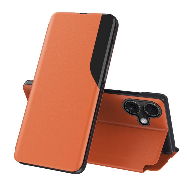 Side Display Flip Leather Phone Case, For iPhone 18 Pro / 17 Pro, For iPhone 18 Pro Max / 17 Pro Max, For iPhone 17e / 16e, For iPhone 17