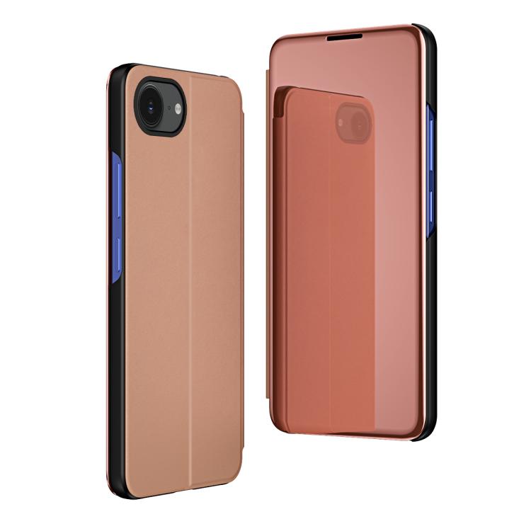Plated Mirror Horizontal Flip Leather Phone Case with Holder, For iPhone 18 Pro / 17 Pro, For iPhone 18 Pro Max / 17 Pro Max, For iPhone 17e / 16e
