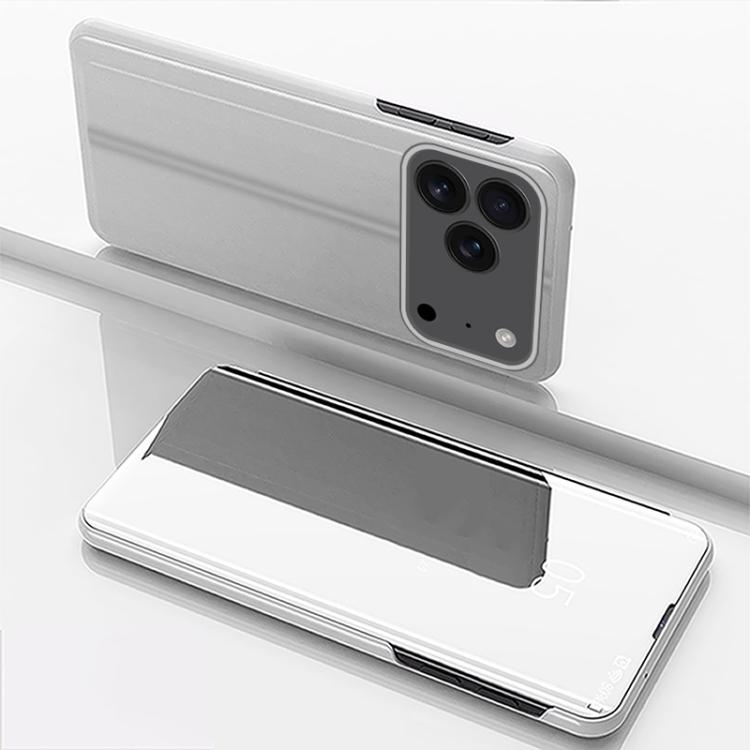 Plated Mirror Horizontal Flip Leather Phone Case with Holder, For iPhone 18 Pro / 17 Pro, For iPhone 18 Pro Max / 17 Pro Max, For iPhone 17e / 16e