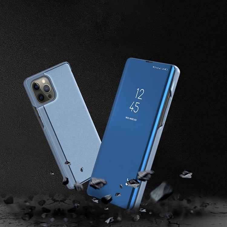 Plated Mirror Horizontal Flip Leather Phone Case with Holder, For iPhone 18 Pro / 17 Pro, For iPhone 18 Pro Max / 17 Pro Max, For iPhone 17e / 16e
