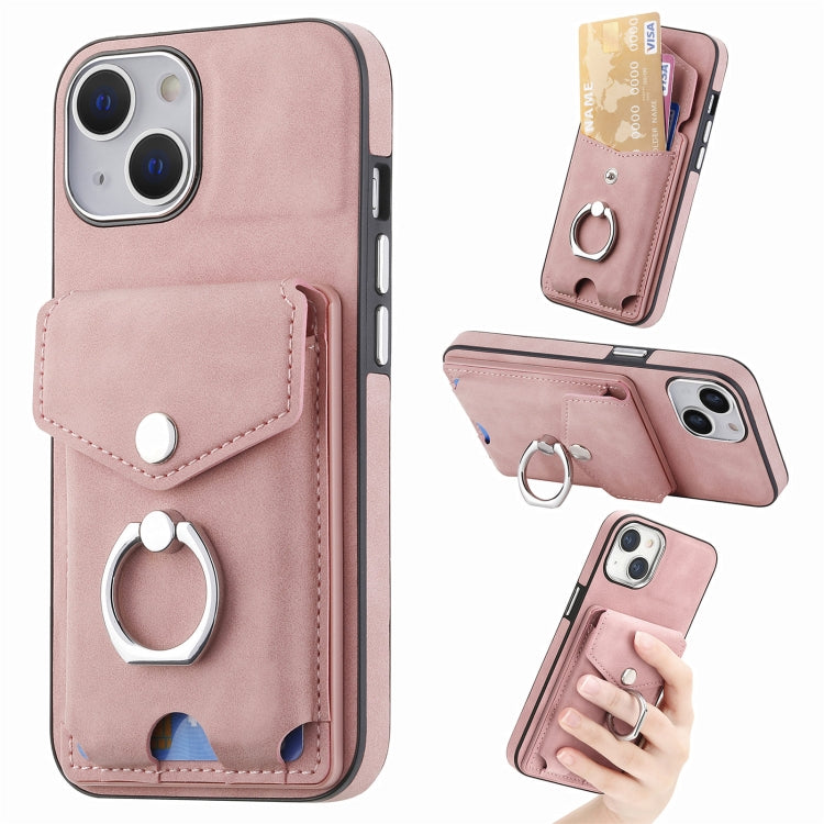 Electroplating Skin-feel Leather Ring Card Wallet Phone Case, For  iPhone 15 Plus, For iPhone 15 Pro Max, For iPhone 15 Pro, For  iPhone 15