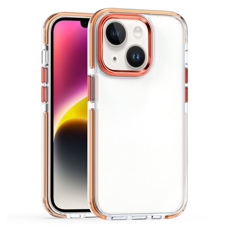 Two-color TPU Transparent PC Shockproof Phone Case, For iPhone 15 Pro Max, For iPhone 15 Pro, For iPhone 15 Plus, For  iPhone 15