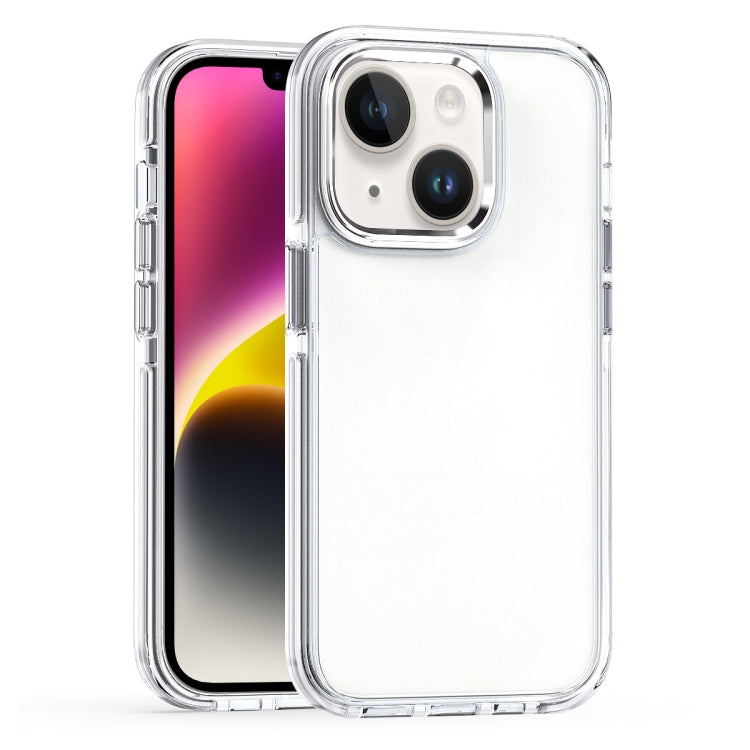 Two-color TPU Transparent PC Shockproof Phone Case, For iPhone 15 Pro Max, For iPhone 15 Pro, For iPhone 15 Plus, For  iPhone 15