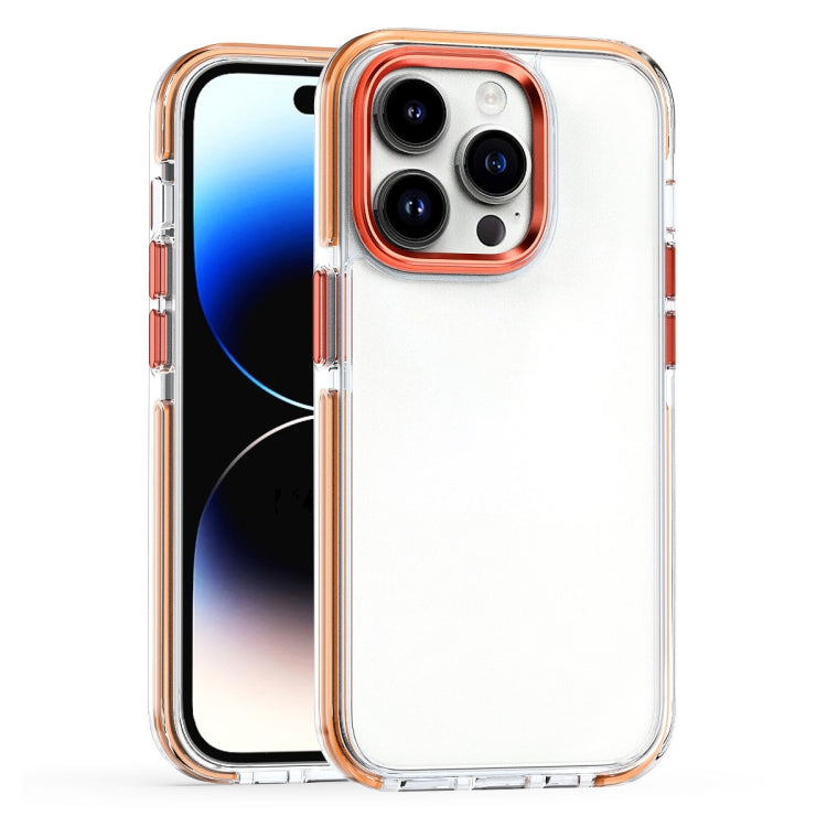 Two-color TPU Transparent PC Shockproof Phone Case, For iPhone 15 Pro Max, For iPhone 15 Pro, For iPhone 15 Plus, For  iPhone 15