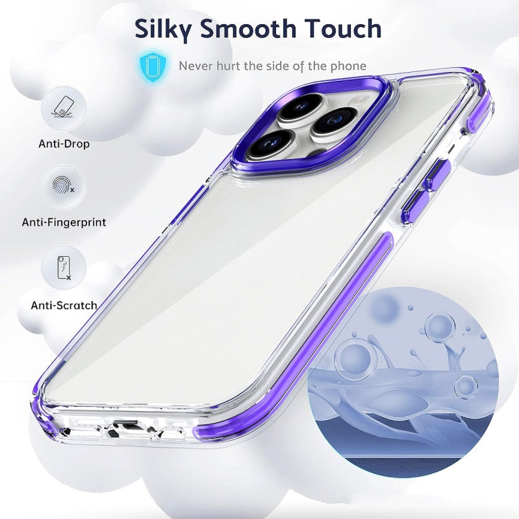 Two-color TPU Transparent PC Shockproof Phone Case, For iPhone 15 Pro Max, For iPhone 15 Pro, For iPhone 15 Plus, For  iPhone 15