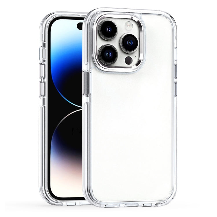 Two-color TPU Transparent PC Shockproof Phone Case, For iPhone 15 Pro Max, For iPhone 15 Pro, For iPhone 15 Plus, For  iPhone 15