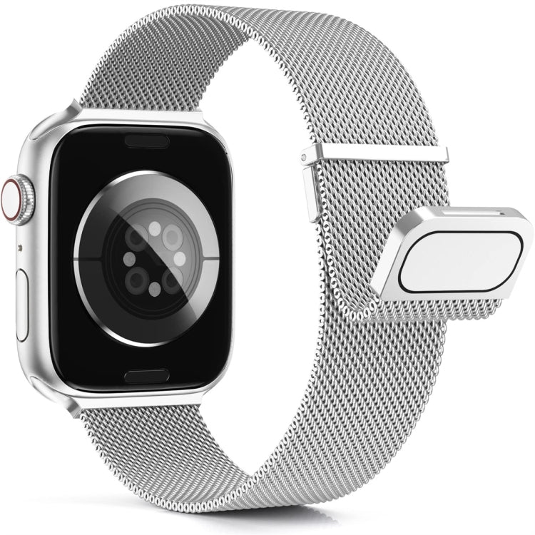 Milan Double Magnetic Steel Mesh Watch Band, For  Apple Watch 7 45mm, For Apple Watch SE 40mm, For Apple Watch SE 44mm