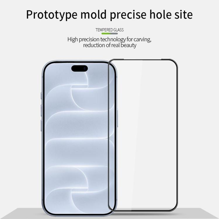 PINWUYO 9H 3D Curved Full Screen Explosion-proof Tempered Glass Film, For iPhone 18 Pro, For iPhone 18 Pro Max, For iPhone 17 Pro Max, For iPhone 17 Pro, For iPhone 16 Pro Max, For iPhone 16 Pro, For iPhone 16 Plus, For iPhone 16, For iPhone 15 Pro Max...