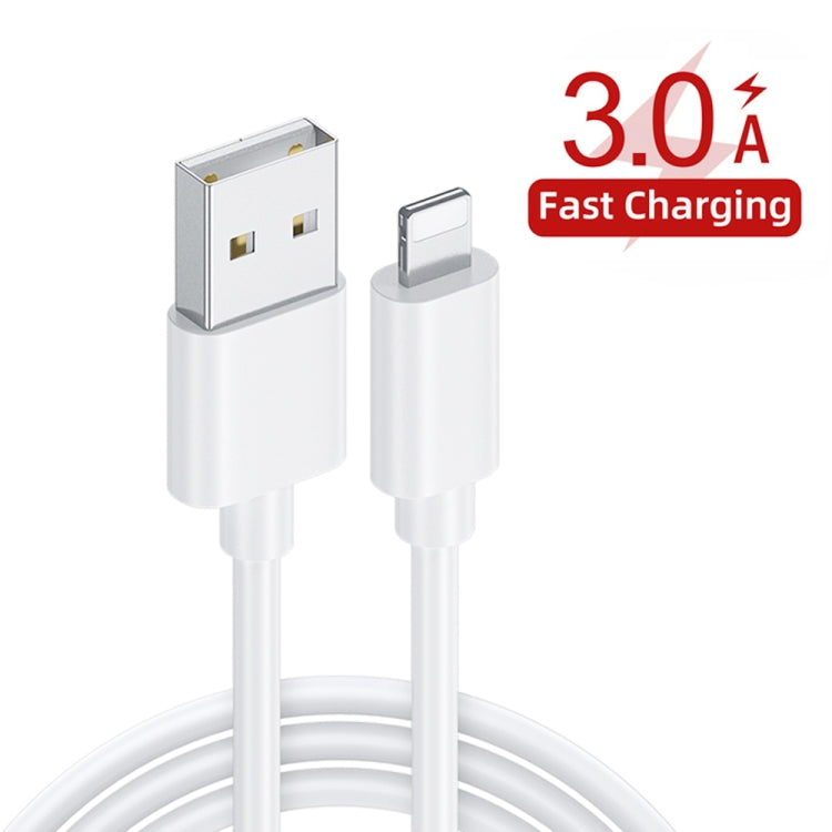 TE-005 QC3.0 18W USB Fast Charger with 1m 3A USB to 8 Pin Cable, US Plug, US Plug + 8 Pin Cable