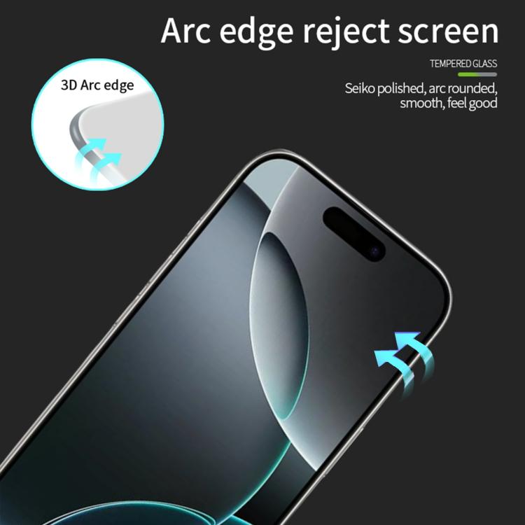MOFI 9H 3D Explosion-proof Curved Screen Tempered Glass Film, For iPhone 18 Pro / 17 Pro, For iPhone 18 Pro Max / 17 Pro Max, For iPhone 17e / 16e, For iPhone 17, For iPhone Air, For iPhone 16 Pro Max, For iPhone 16 Pro, For iPhone 16 Plus, For iPhone ...