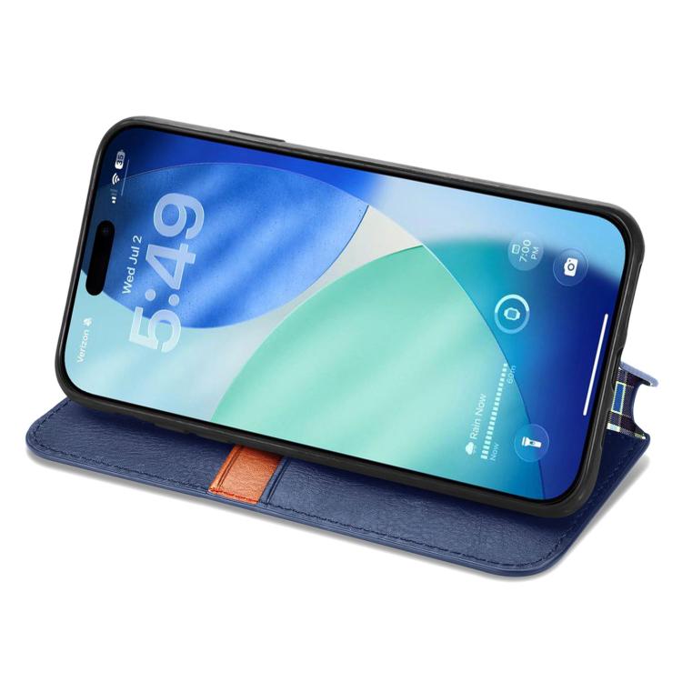 Cubic Grid Pressed Magnetic Leather Phone Case, For iPhone 18 Pro / 17 Pro, For iPhone 18 Pro Max / 17 Pro Max, For iPhone 17e / 16e, For iPhone 17