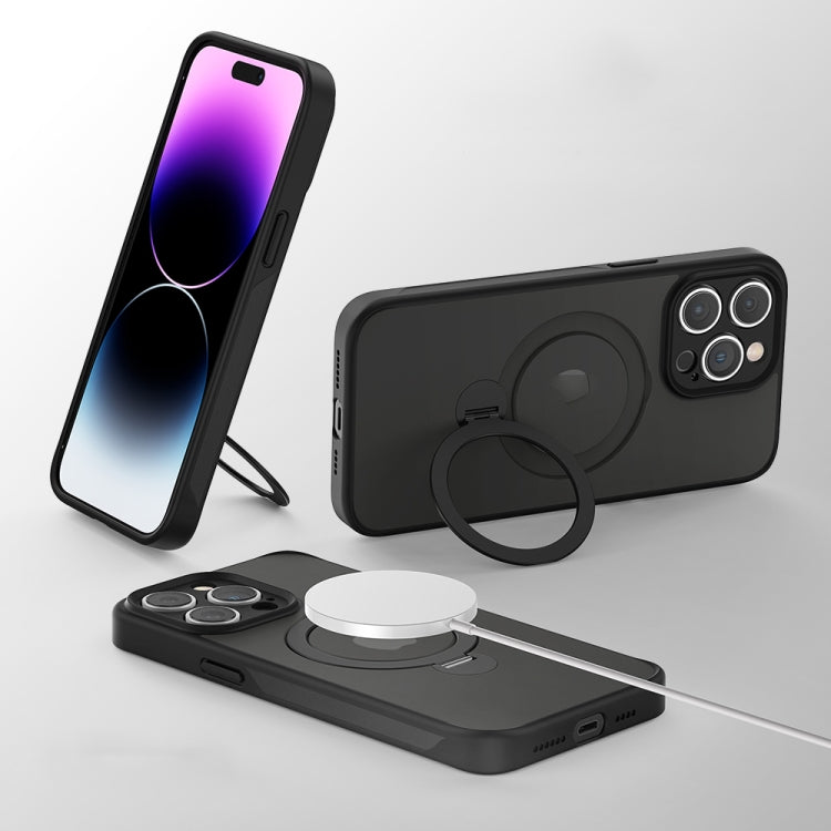 360 Magsafe Ring Holder TPU Hybrid PC Phone Case, For iPhone 15 Pro Max, For iPhone 15 Pro, For iPhone 15 Plus, For iPhone 15