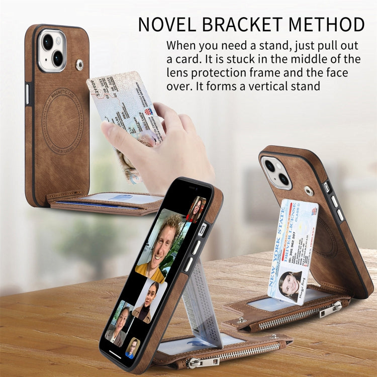 Magsafe Zipper RFID Wallet All-inclusive Shockrpoof Phone Case