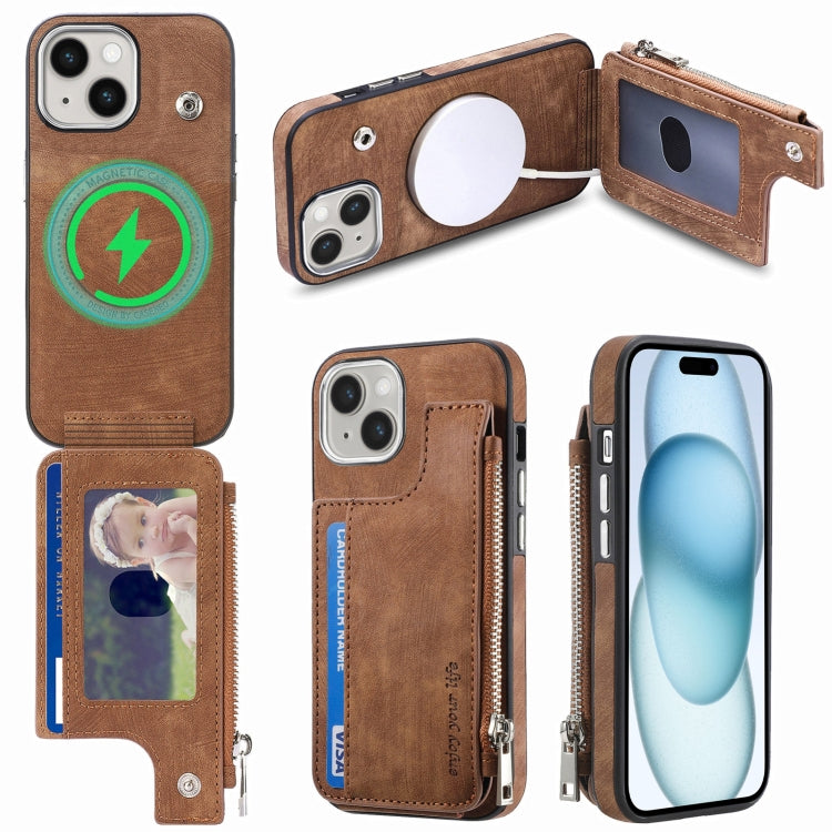 Magsafe Zipper RFID Wallet All-inclusive Shockrpoof Phone Case