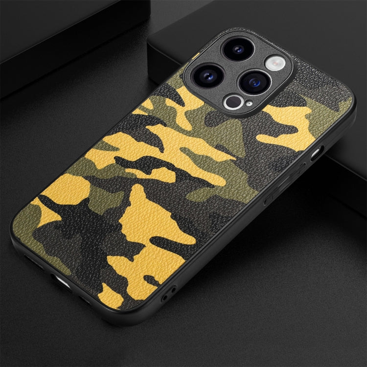 Retro Camouflage Leather Back Phone Case, For iPhone 15 Pro Max, For iPhone 15 Pro, For iPhone 15 Plus, For iPhone 15