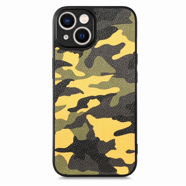 Retro Camouflage Leather Back Phone Case, For iPhone 15 Pro Max, For iPhone 15 Pro, For iPhone 15 Plus, For iPhone 15