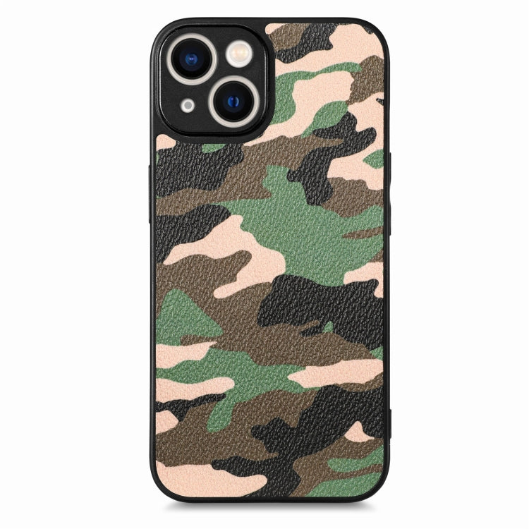 Retro Camouflage Leather Back Phone Case, For iPhone 15 Pro Max, For iPhone 15 Pro, For iPhone 15 Plus, For iPhone 15