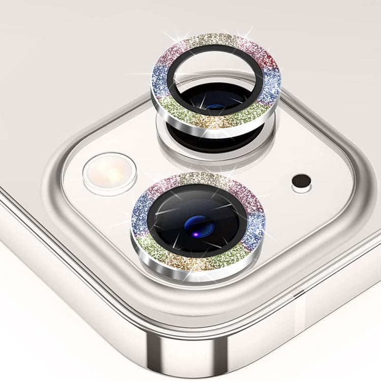 ENKAY Hat-Prince Glitter Rear Lens Aluminium Alloy Tempered Glass Film, For iPhone 15 Pro / 15 Pro Max, For iPhone 15 / 15 Plus