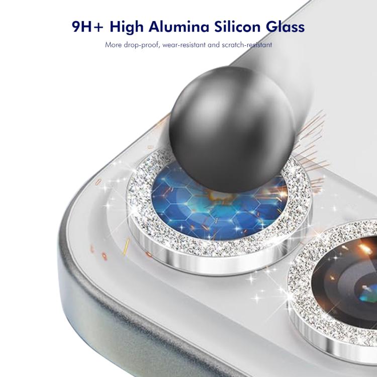 ENKAY Hat-Prince Glitter Rear Lens Aluminium Alloy Tempered Glass Film, For iPhone 17 Pro / 17 Pro Max, For iPhone 17, For iPhone Air