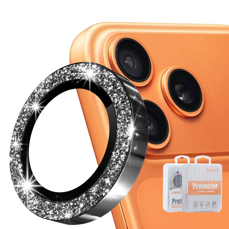 ENKAY Hat-Prince Glitter Rear Lens Aluminium Alloy Tempered Glass Film, For iPhone 17 Pro / 17 Pro Max, For iPhone 17, For iPhone Air