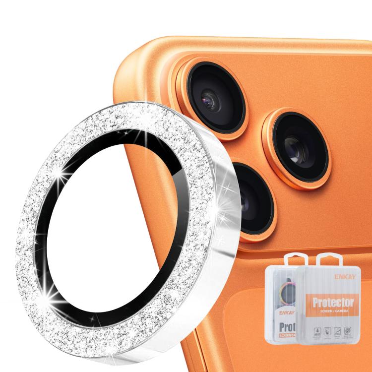 ENKAY Hat-Prince Glitter Rear Lens Aluminium Alloy Tempered Glass Film, For iPhone 17 Pro / 17 Pro Max, For iPhone 17, For iPhone Air