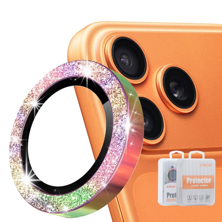 ENKAY Hat-Prince Glitter Rear Lens Aluminium Alloy Tempered Glass Film, For iPhone 17 Pro / 17 Pro Max, For iPhone 17, For iPhone Air